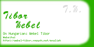 tibor webel business card